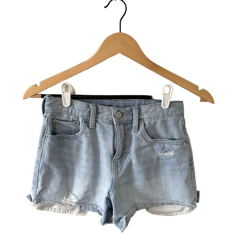 Old Navy Light Wash High Rise Jean Shorts